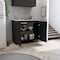 Tuhome Napoles 2 Utility Sink with Cabinet, Stainless Steel Countertop, Interior Shelf-Black MLW8985 - alternate 4